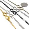 Панк-бесконечный металлический браслет-цепочка с застежкой-лобстером и регулируемым знаком бесконечности