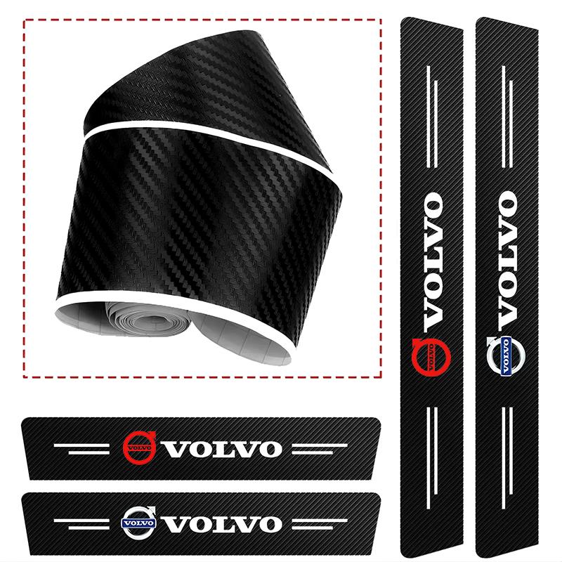 Car Door Sill Scratch Resistent Stickers Threshold Pad For Volvo Rdesign Polestar AWD V50 S60 XC60 S40 XC40 XC90 V60 S80 S90 V90