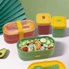 Контейнер для ланча в японском стиле для хранения еды, для детей, женщин, мужчин, здоровые пластиковые ланч-боксы бенто, набор с чашкой для супа и термосумкой
