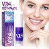 30ML  V34 Tooth Cleaning Mousse Whitening Teeth Cleaning Pampering Gums Fresh Breath Push-On Toothpaste