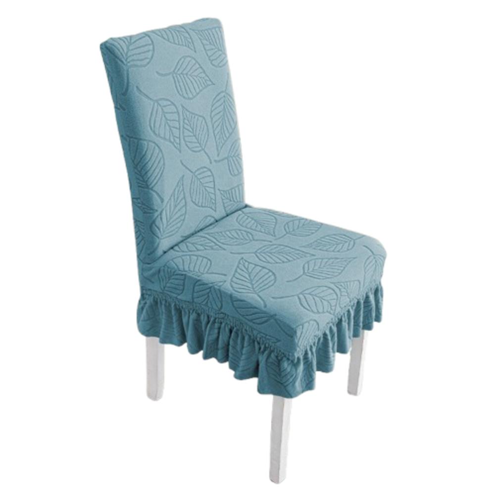 Чехлы на сиденья стульев с лиственным узором, мягкая юбка, чехол на обеденный стул, защита сиденья, домашний декор