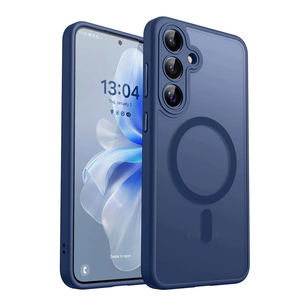 Роскошный матовый полупрозрачный магнитный чехол для беспроводной зарядки для Samsung Galaxy A56 A16 A36 A26 A06 A55 A35 A25 A15 A05 Magsafe чехол