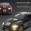 1:32 Форд Мустанг Шелби GT500 Сплав Спортивный Автомобиль Модель-симулятор Металлическая Литая Модель Автомобиля Звук и Свет Коллекционные Игрушки Мальчики