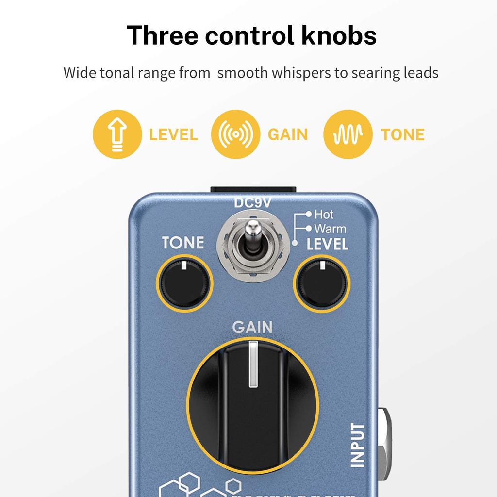 Donner Overdrive Guitar Effector Distortion Pedal Blues Drive