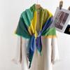 New Autumn And Winter Imitation Cashmere Colored Plaid Warm Shawl Scarf, Unisex Fashion Versatile Tassel Scarf