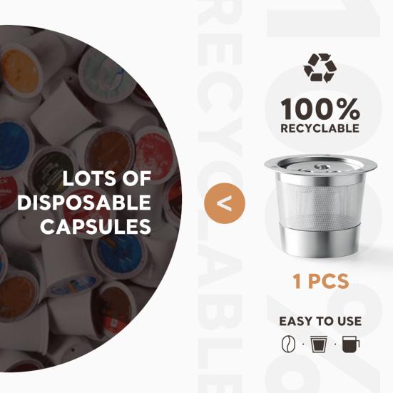 Stainless Steel Reusable K Cups Coffee Pods for Keurig 1.0 Universal Refillable K-Cup Coffee Filters with Brush Spoon Spoon BPA-Free Preserve
