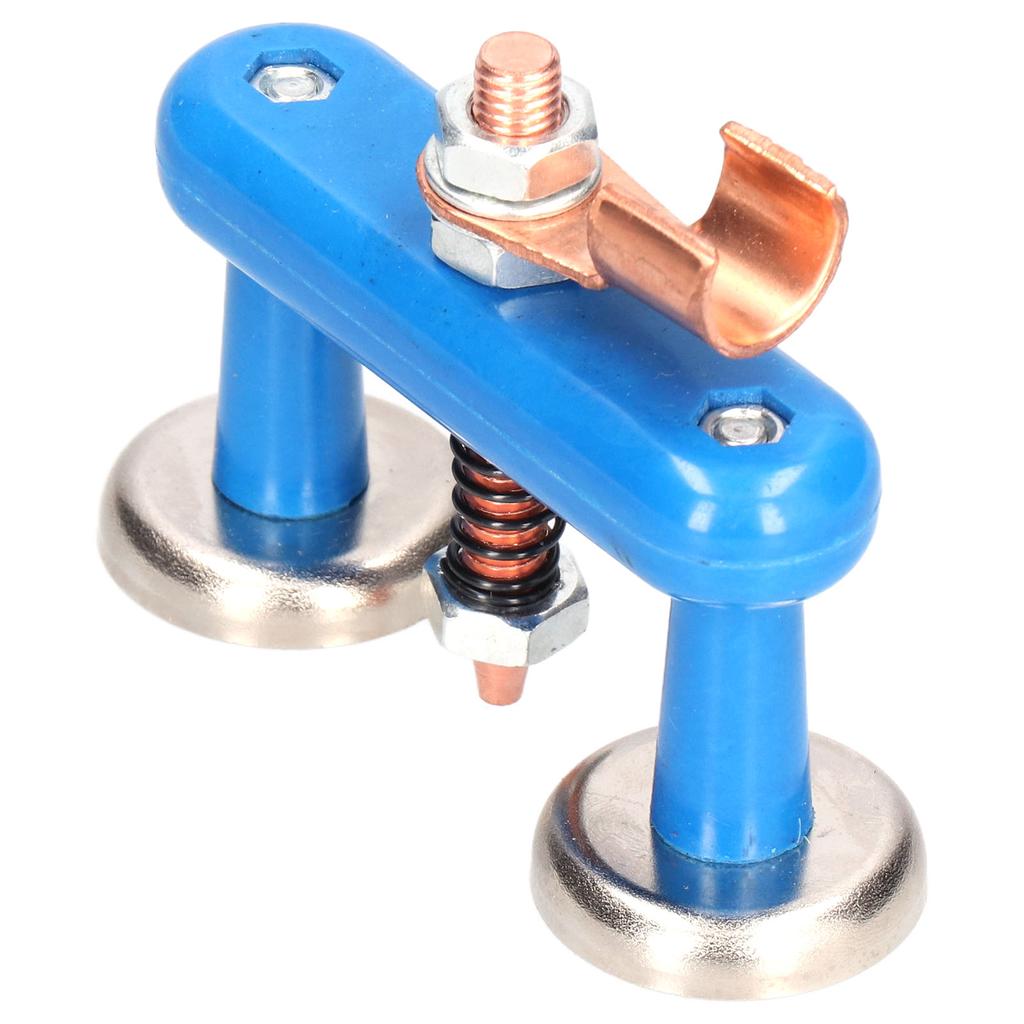 Magnetic Welding Support Blue Sturdy Durable Strong Suction Convenient Operation Welding Magnet Head