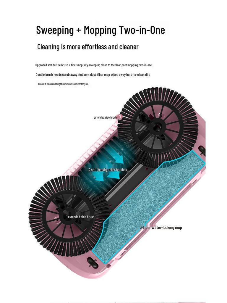 Douyin Viral Push Sweeper: All-in-One Broom & Dustpan Set