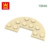 Нетоксичные 59 шт./лот 18646 Круглые половинки 3x6 с вырезом 1x2 Строительные блоки Moc Цветные аксессуары Совместимые с Brick DIY Запасные части