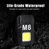 Rechargeable Type-C Interface Waterproof M8 Mini Flashlight Double Arc 2-in-1 COB Work Light Outdoor Strong Light