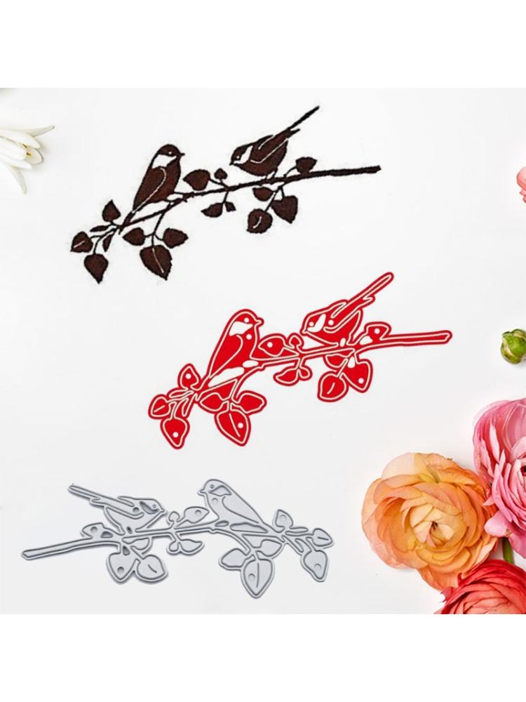 Листья дерева, птицы, металлические штампы, трафарет, сделай сам, скрапбукинг, альбом, форма для бумажных карт