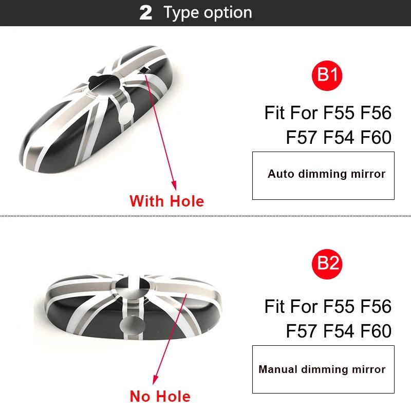 The Black For MINI Cooper F54 F56 F55 F57 F60 Car Rear View Mirror Cover Housing Hatchback PC plastic Fashion Auto Styling