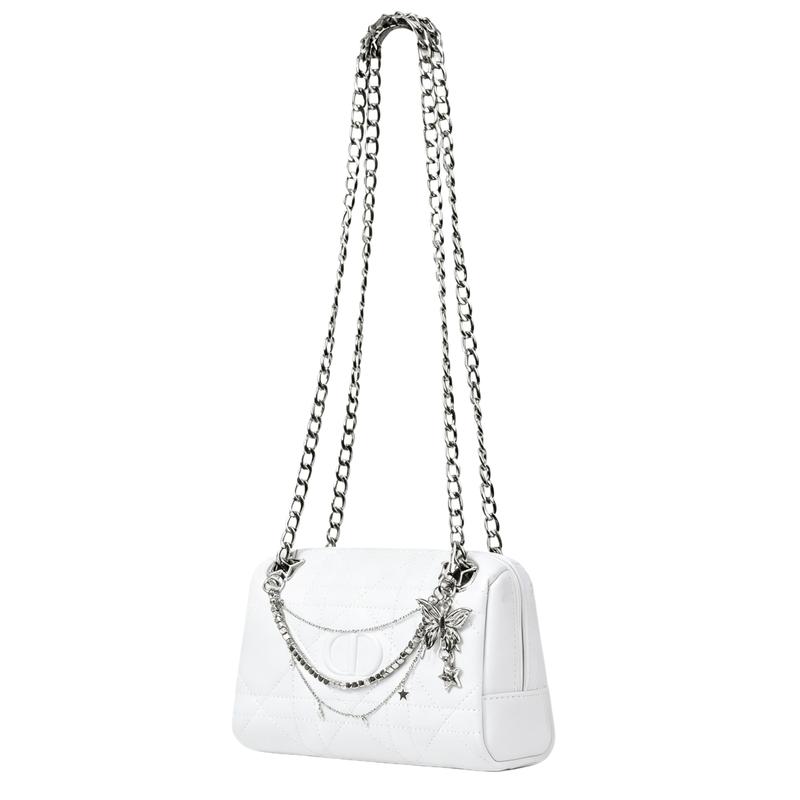 DIOR DIY Style Cosmetic Bag Star Chain Butterfly Niche Exquisite Personality Trend High-end American Style Minimalist Light Luxury Polyester
