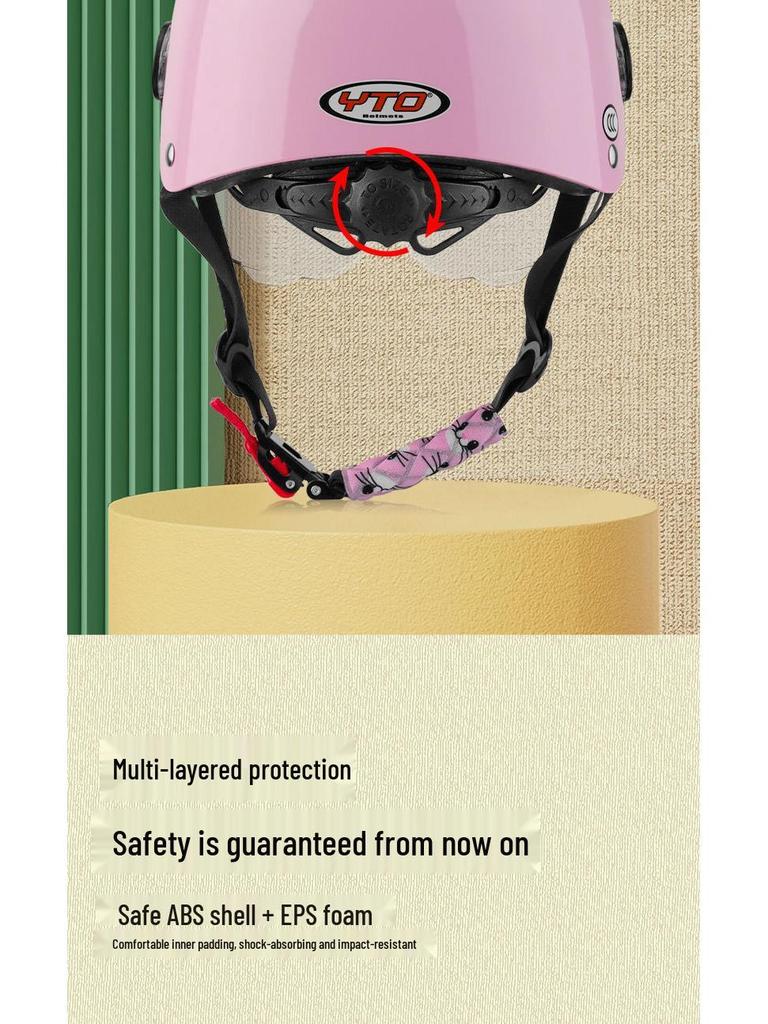 Children's Cycling Helmet with Anti-fog UV Goggles and Sound Ears