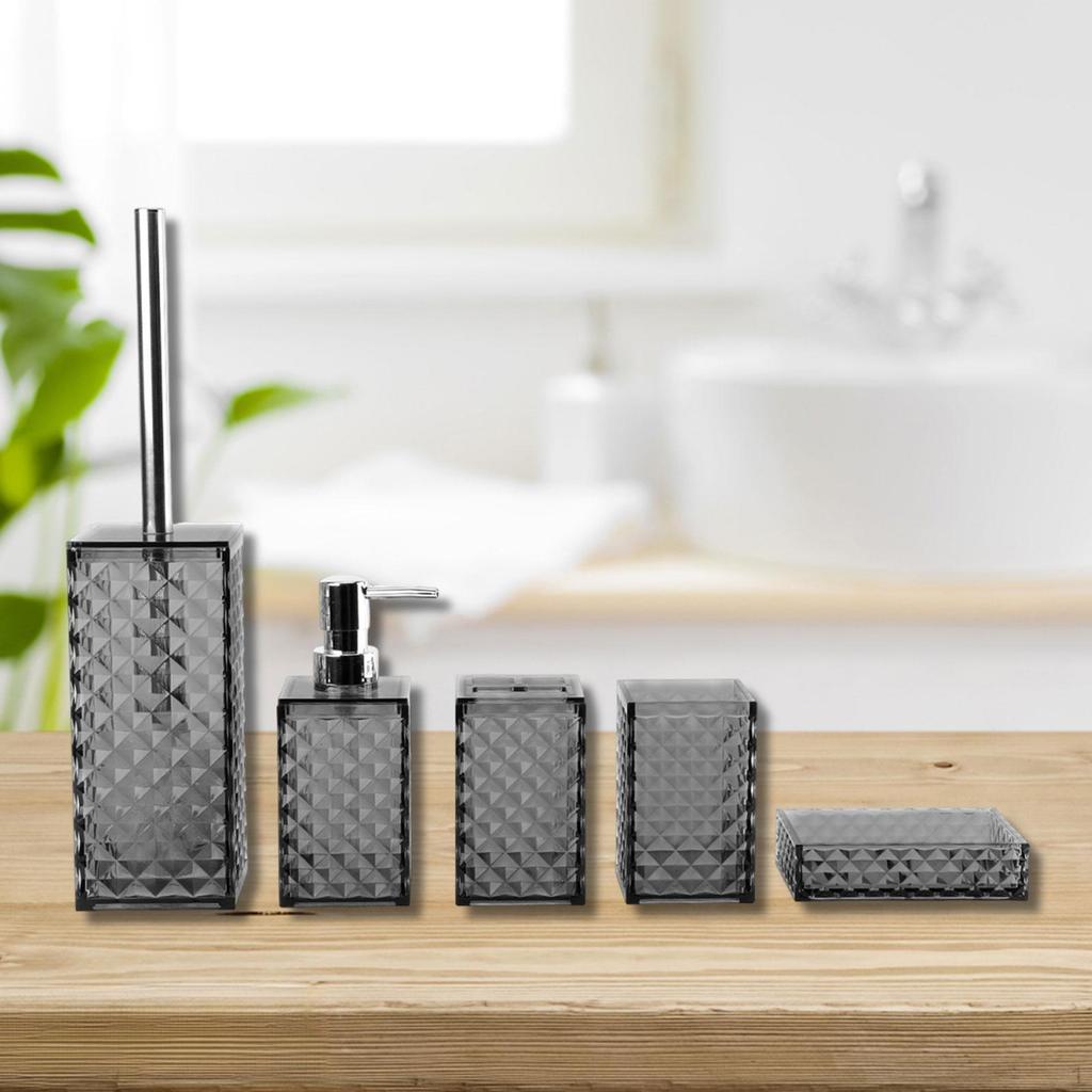 Набор из 5 предметов для ванной комнаты: мыльница, декор, современный, практичный, для дома, квартиры