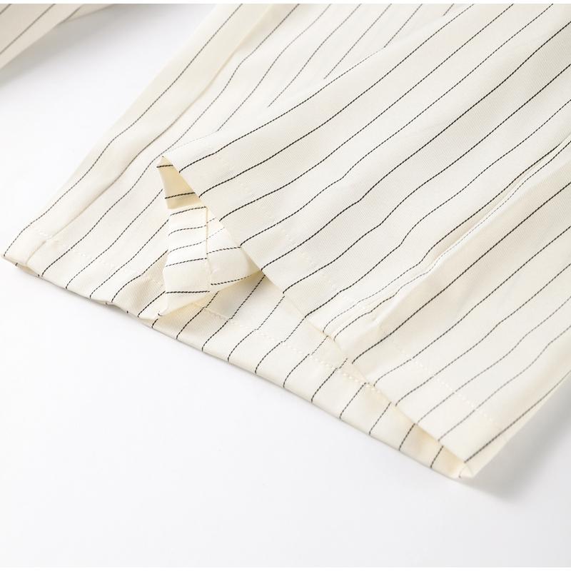 Модные женские костюмы с полосатым жилетом и брюками, без рукавов, с отложным воротником, женский комплект из 2 предметов, весна-лето 2025, повседневный