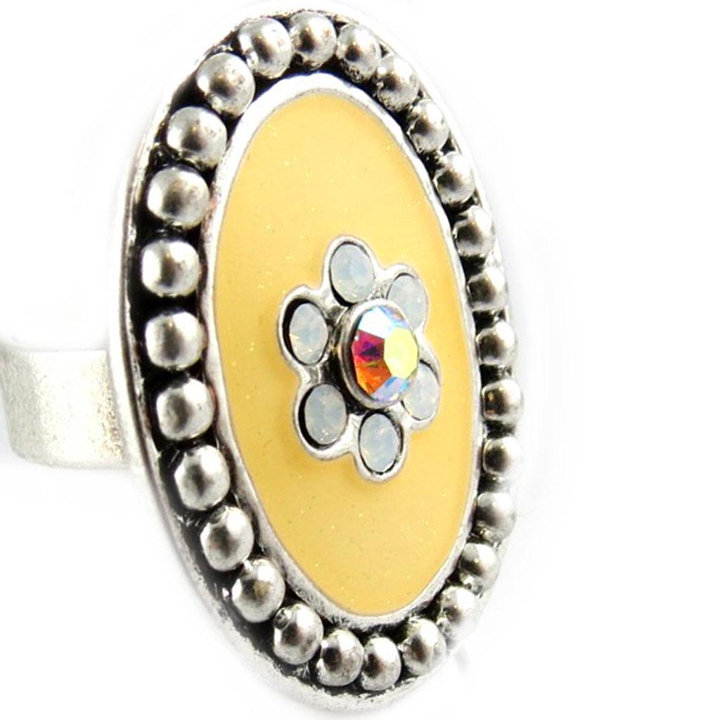 Les Trésors De Lily [E6561] - Yellow 'Oxana' Designer Ring