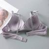 Women Bra Push Up Thin Padded No Steel Ring Adjustable Shoulder Strap Deep V Neck Breathable Breast Support Lady Brassiere Female Underwear