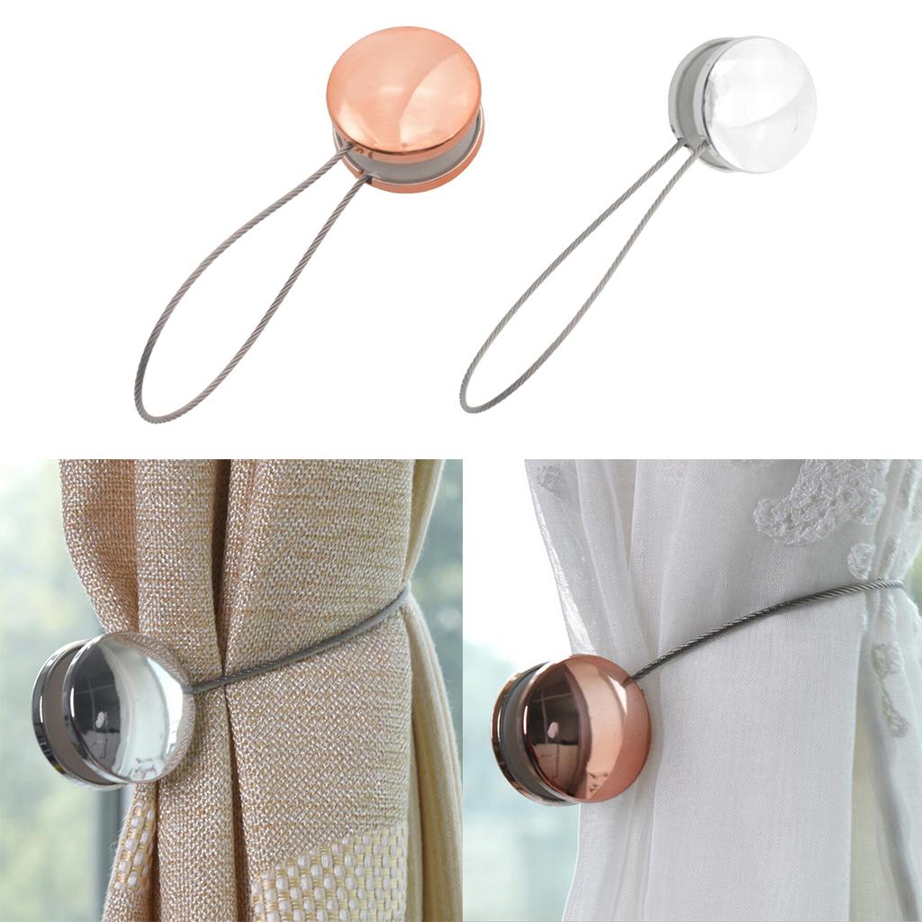 MagiDeal Modern Magnetic Tie-backs Tiebacks Buckle Holdback Clip for Curtain Nets Voiles Simple Style Curtain Tieback Home Decor
