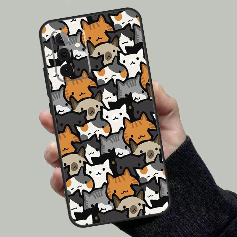 Чехол Neko Atsume для Samsung Galaxy A54 A34 A14 A36 A56 A06 A13 A53 A32 A12 A22 A52 A35 A17 A16 A55 A15
