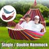 450lbs Portable Cotton Fabric Canvas Travel Hammocks Outdoor Ultralight Camping Hammock Beach Swing Bed Hanging Bed