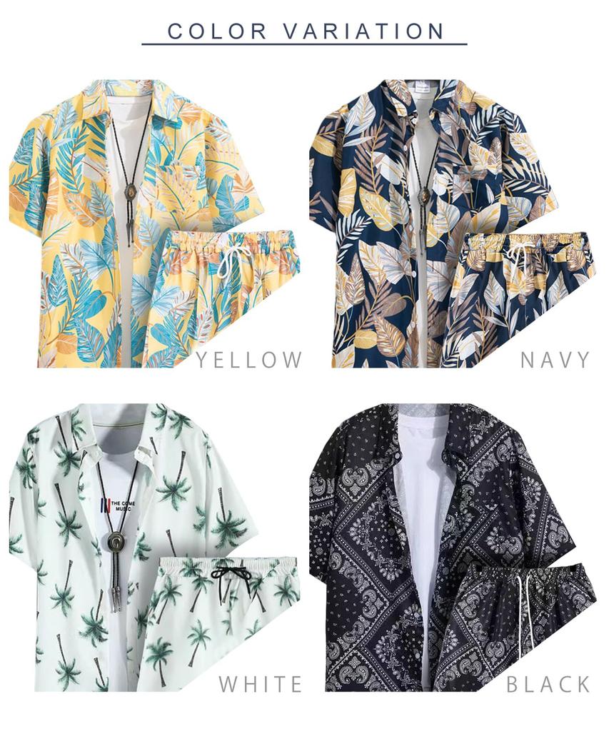 Мужской комплект рубашки и брюк с принтом по всей поверхности J.STORE, с коротким рукавом, весенний спортивный, свободного кроя, удобные брюки, черный, 5S-J06-BK2XL