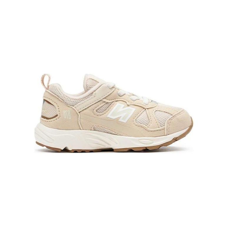 New Balance NB 878 Comfortable Versatile Shock Absorbing Durable Low Top Walking Shoes Baby Shoes Off-White Brown IV878EC1