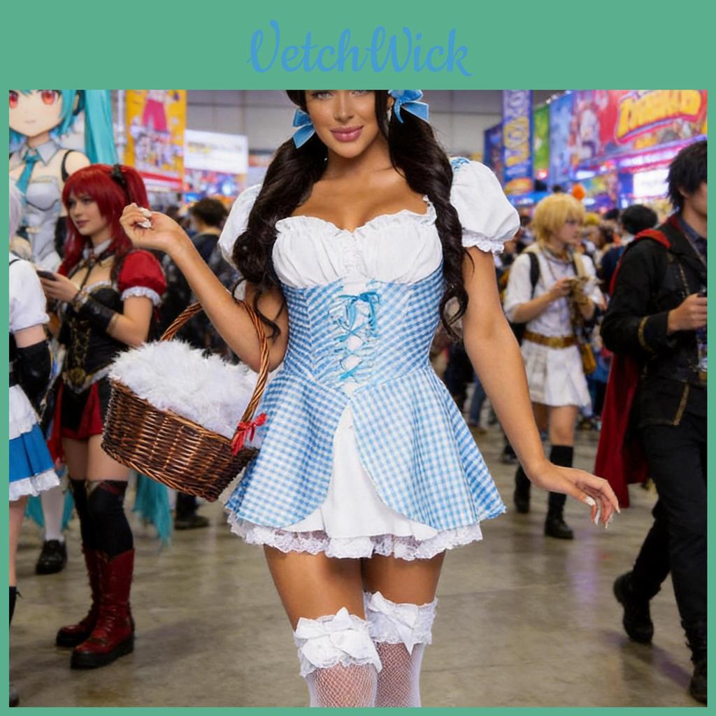 Game Theme Cosplay Maid Outfit With Polyester Material For Summer Anime Events