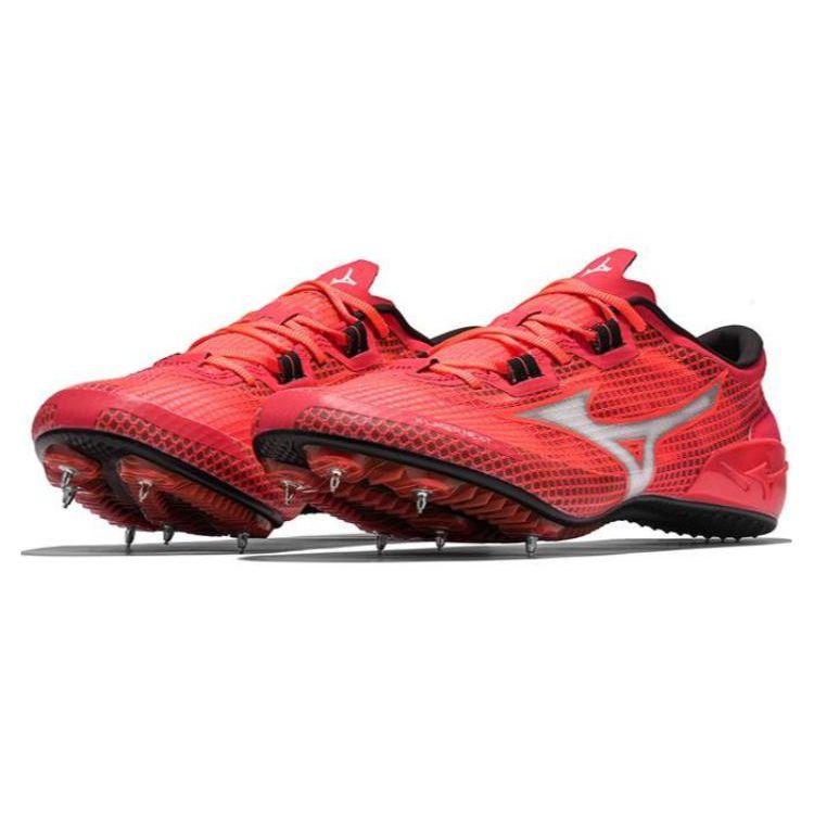 Mizuno X-Laser Next Шиповки Для Бега На Короткие Дистанции Прочные Дышащие Низкие Тренировочные Кроссовки Унисекс Кроссовки Для Бега Красный Серый U1GA230302