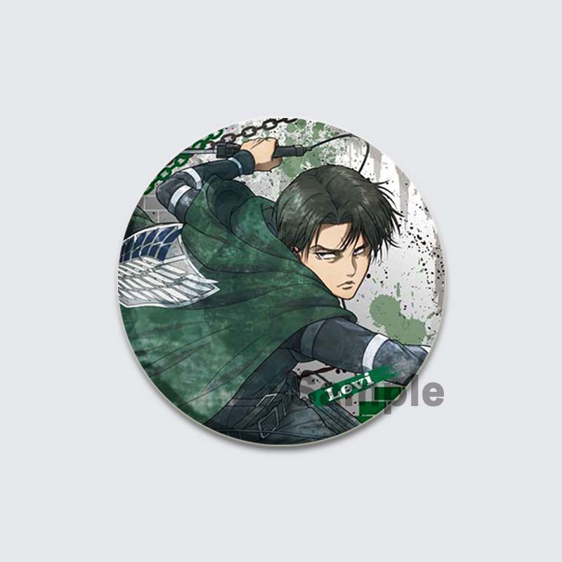 32/44/58 мм аниме-броши Атака титанов Мультфильм Армин Арлерт/Эрен Йегер Значки на лацкан Значок на рюкзак Ювелирные изделия Коллекции фанатов Подарки
