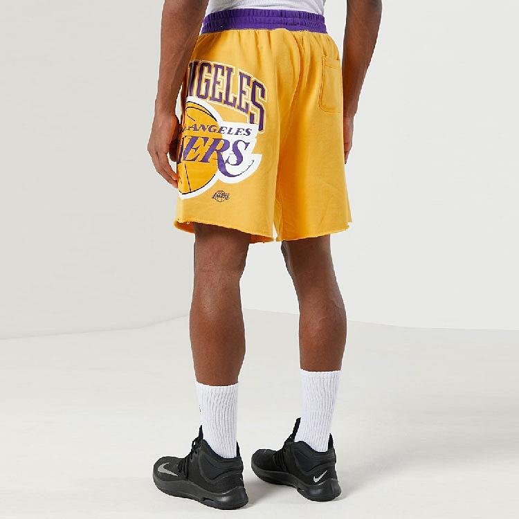 Nike Los Angeles Lakers Basketball Athleisure Casual Sports Breathable Shorts Yellow Men's DB1956-728