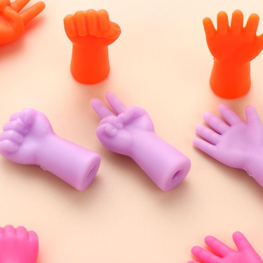 Rubber Gesture Mix Shaped Knitting Needles Stitch Protectors Weave Stopper Sewing Tools Needle Tip