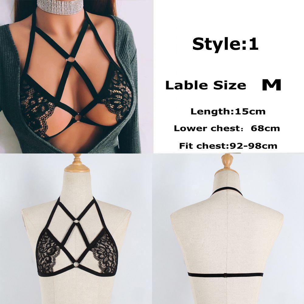 New Bralette Bustier Belt Lingerie Sexy Bandage Bra Cage Harness Push Up Crop Top