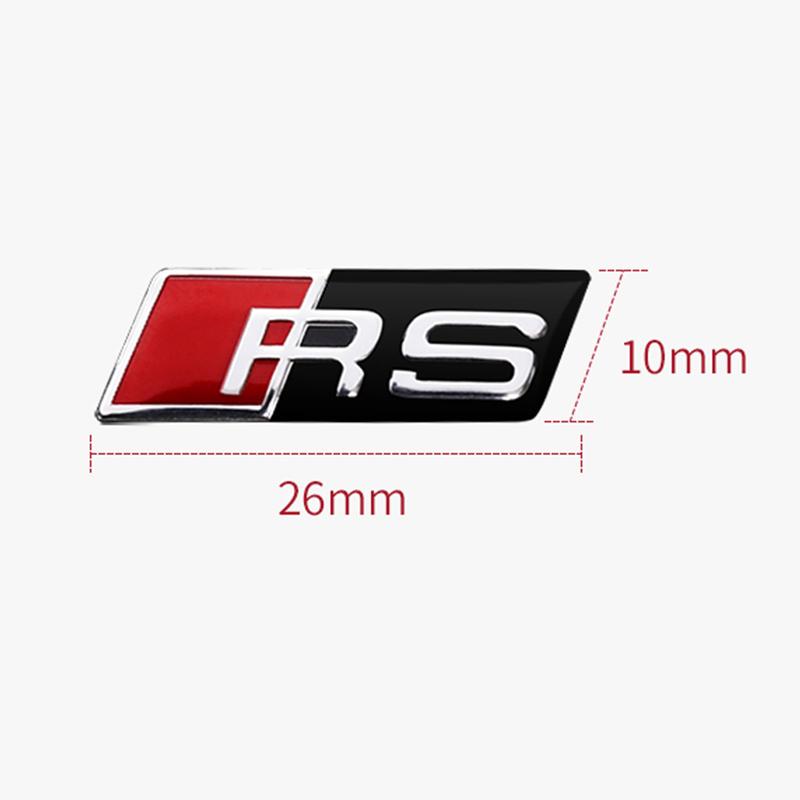 RS Logo Styling Car Steering Wheel Decals Sline Sticker For hot Quattro A4 A3 A6 A5 Q5 Q7 Q3 A1 TT RS3 RS4 S1 S3 S4 RS5 RS6 RS7