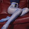 T Открытая промежность Черный горошек Сексуальные чулки Эластичные без талии С высокой посадкой Маслянистые Блестящие Формованные для стопы Эротические Колготки Женские Утягивающие Колготки