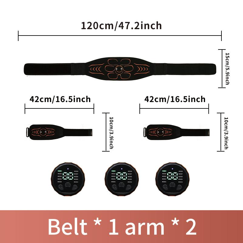 Abdominal Toning Belt EMS Muscle Stimulator Abs Trainer Muscle Toner USB Charge Body Shaping Lose Weight Fat Burn Fitness Unisex