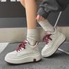 Women's Genuine Leather High-Top White Sneakers, 2025 Spring/Autumn Fashion, Platform Casual Shoes