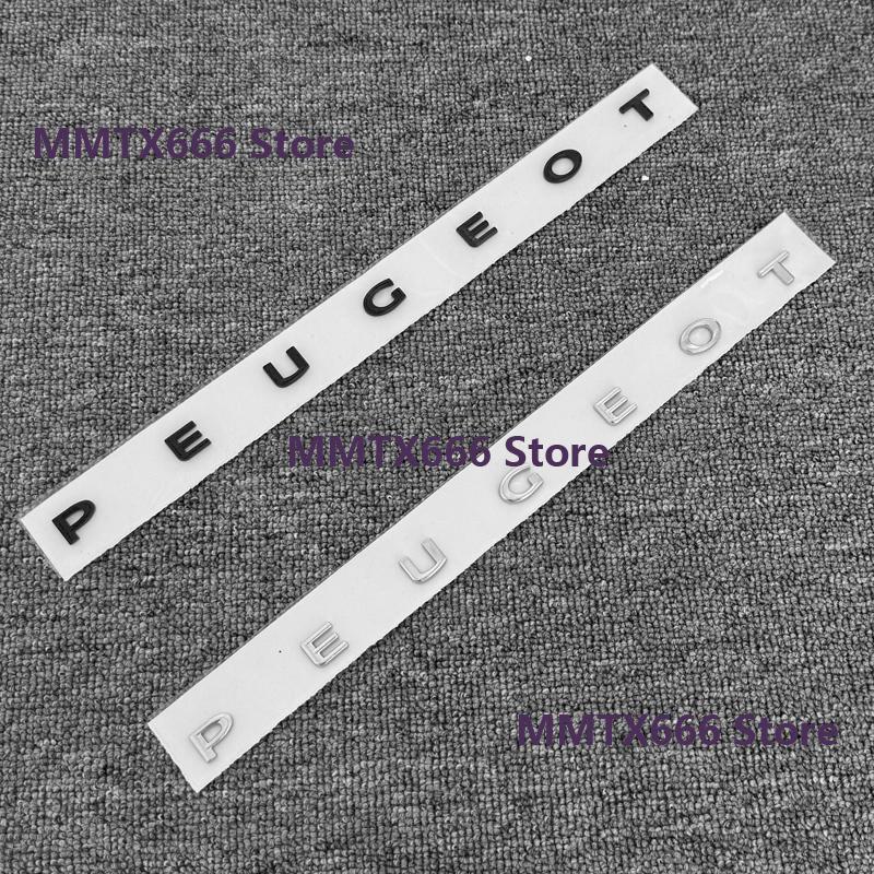 ABS black Car Tail Letter Emblem Sticker Rear Trunk Badge for Peugeot 208 408 4008 GT 5008 307 508 206 207 301 3008 308 2008 207