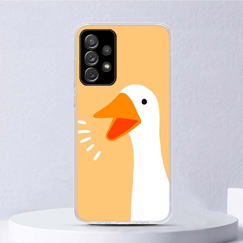 Мягкий чехол с изображением милого гуся и игры для Samsung Galaxy A51 A71 A50 A70 A21S, чехол для телефона A30 A20E A10 A31 A41 A6 A7 A8 A9 Shell Coq