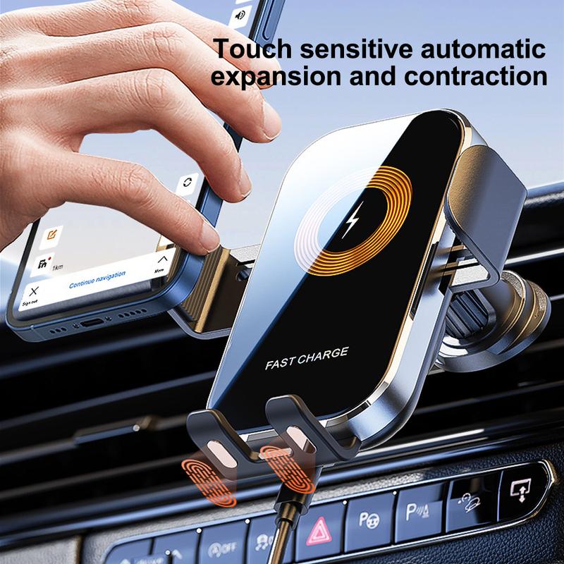 66/15W Car Wireless Charger Auto Car Mount Phone Holder Stand Fast Charging For iPhone Xiaomi Samsung Intelligent Sensing Holder