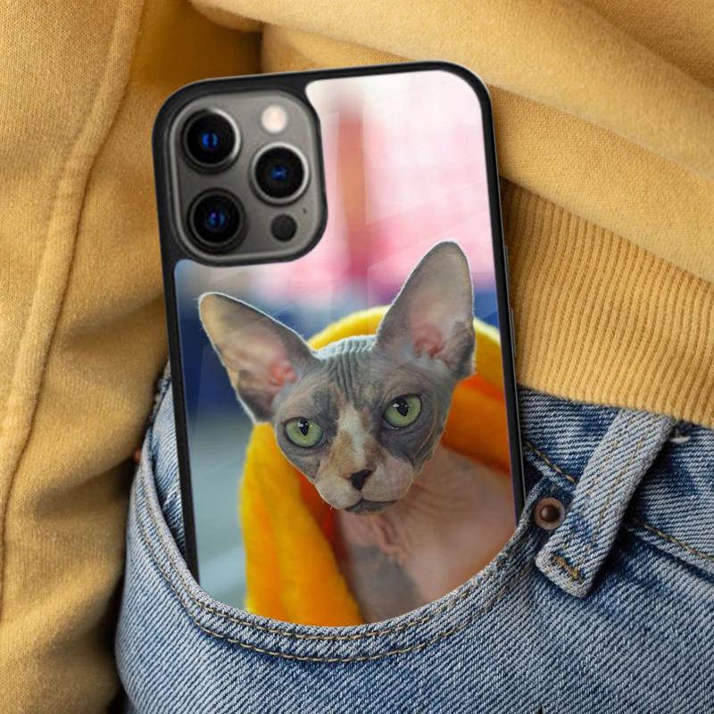 Сфинкс Кот Сфинкс Мягкий Чехол для Телефона для iPhone 17 Air 16e Pro max 15 Pro 13 14 Plus 11 12 MagSafe Магнитный Чехол