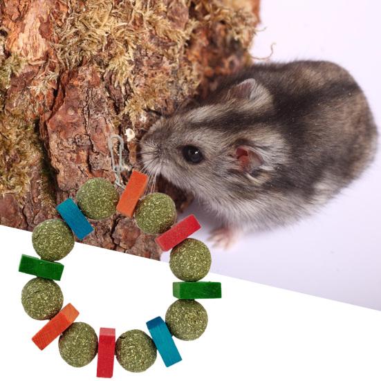 Натуральная игрушка для хомяка ручной работы, устойчивая к жеванию, уход за зубами, ароматная трава с ароматом кролика, морская свинка, шиншилла, игрушка для домашних животных