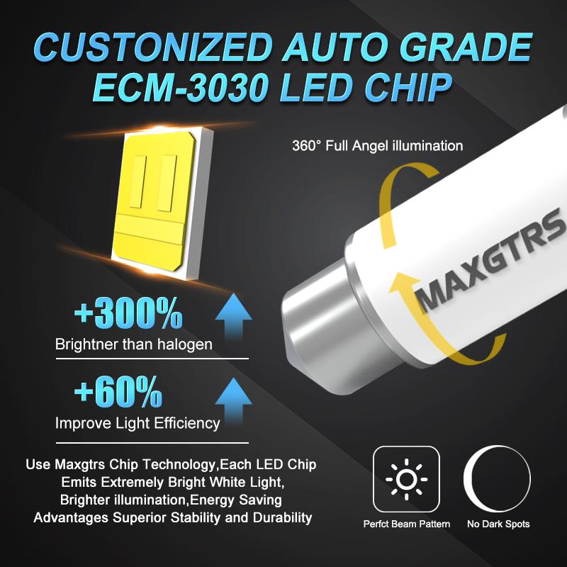 MAXGTRS 2 шт. 28 31 36 39 41 мм C5W 5730 Керамический светодиод Автомобильный плафон Купольный внутренний светильник для чтения Лампа для карты DC12V/24V Canbus Без ошибок