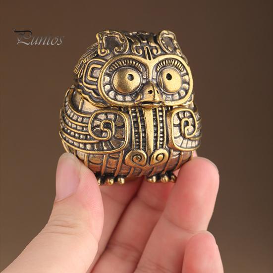 Винтажная фигурка совы, мини-курильница в виде совы с крышкой, коллекционное украшение в виде совы для дома, гостиной, офиса, стола, книжной полки, декор