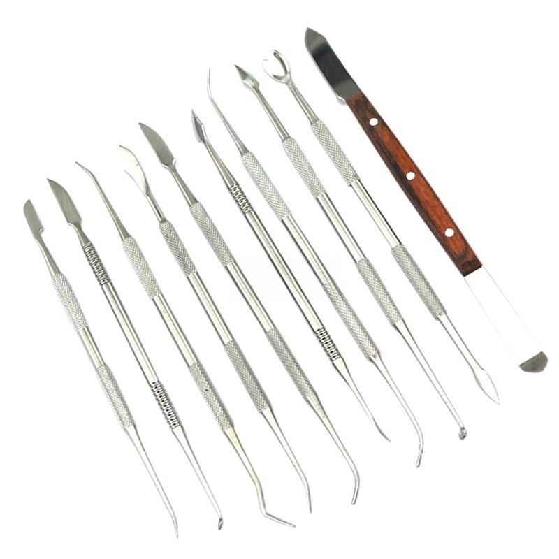 10 шт./набор стоматологических шпателей, гипсовый нож, практичный универсальный набор инструментов для резьбы по зубам, стоматологические инструменты