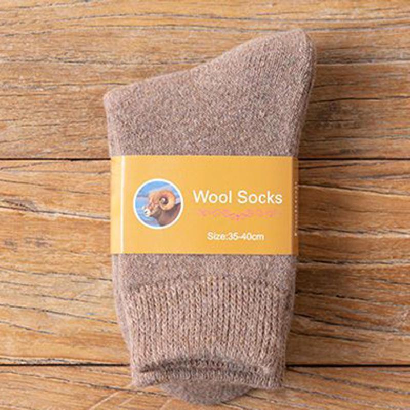 Мужские и женские носки из супертолстой шерсти - теплые носки средней длины из бархата и махровой ткани