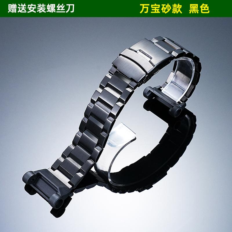 Нержавеющая сталь Часовой ремешок для Casio GR-B200 5635 | Черный Металлический Водонепроницаемый Браслет Модифицированный Часовой Ремешок Аксессуары