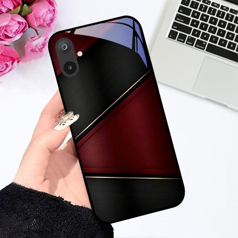 Роскошный чехол из закаленного стекла для Samsung A06 A16, жесткий чехол-крышка из ПК-стекла для Samsung Galaxy M06 F06 M16 F16, противоударные чехлы