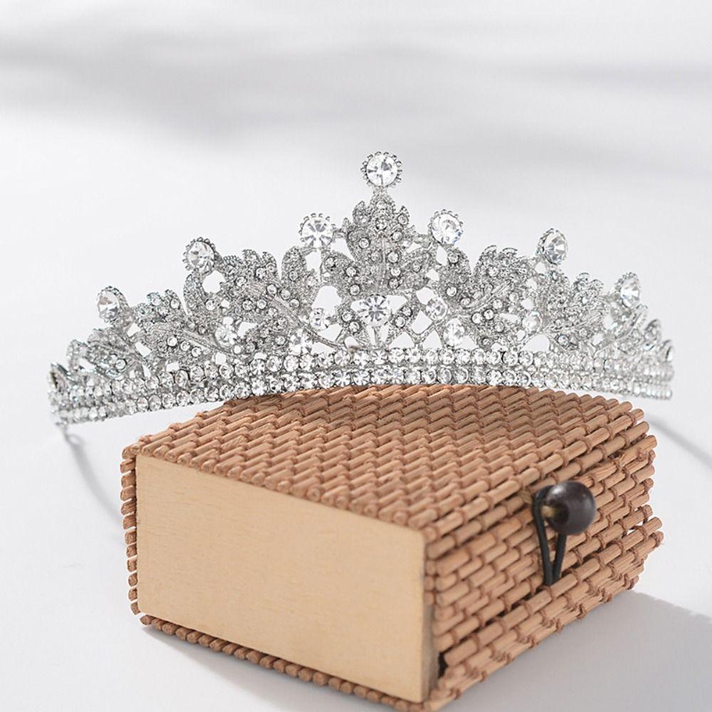 Sparkling Water Drop Crystal Tiara Wedding Hair Accessories Bride Headdress Birthday Party