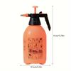 1pc Large Capacity Handheld Watering Can - 2L/3L Manual Pressure Sprayer with Adjustable Brass Nozzle for Efficient Watering